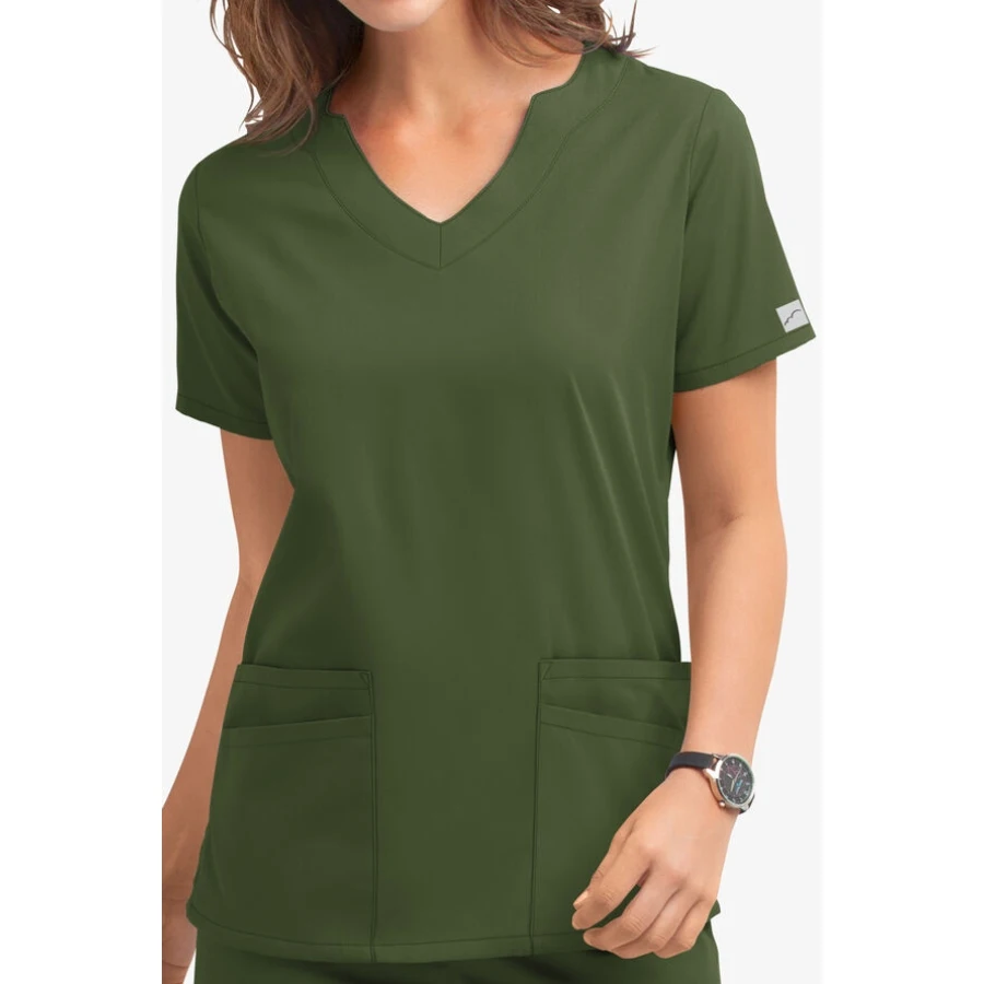 Medical Uniforms Custom Fit Frosted Soft With 4 Pockets Hospital Nursing Uniform