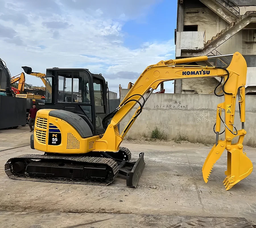 Japan Original Second-hand Komatsu Excavator PC55MR 5Ton Komatsu used crawler excavator with dozer blade