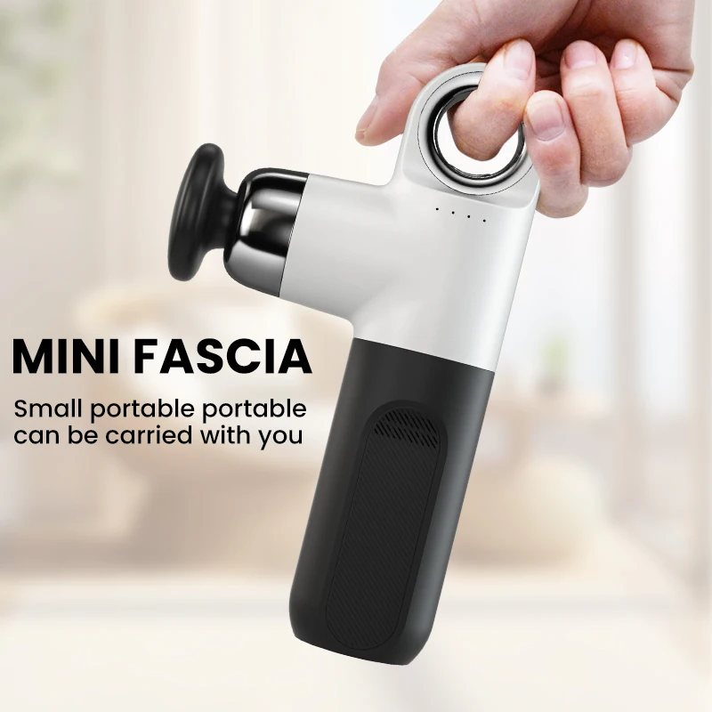 OEM Potable Handheld Ring Massage Gun Cordless Handheld Vibration Body Massager Rechargeable Electric Massage Gun