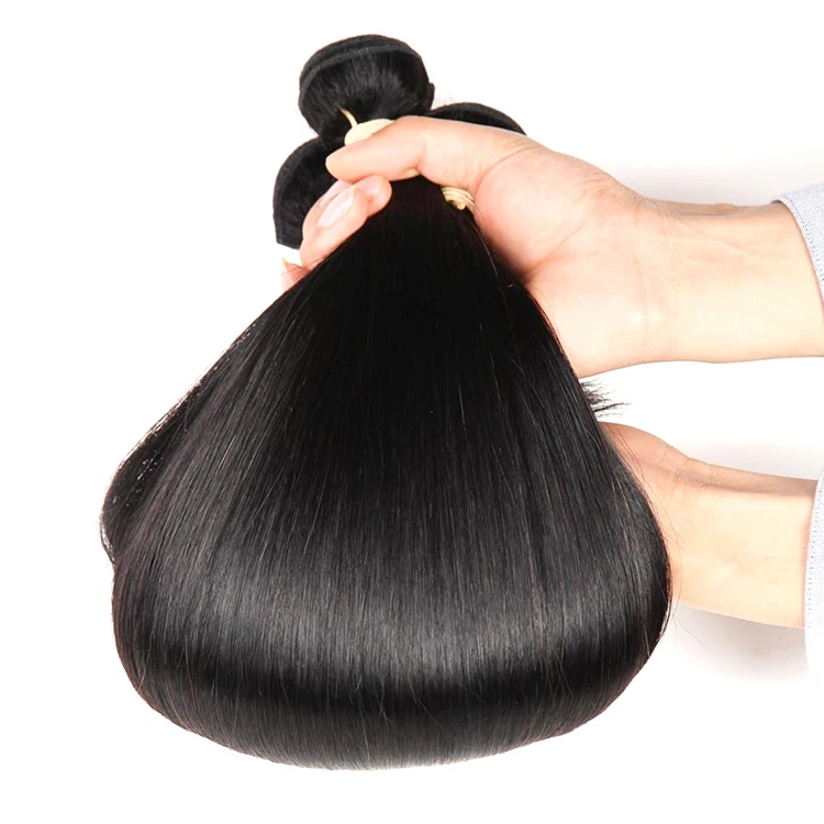 10A Grade Brazilian 3 bundles Deal Silky Straight Virgin Human Hair Mixed Lengths Natural Color Virgin Double Drawn Raw Hair