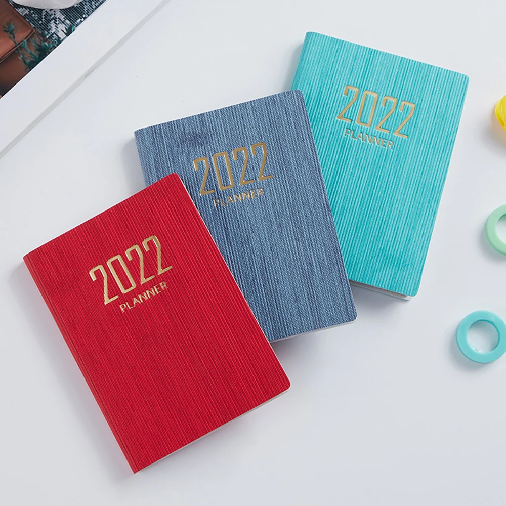 LABON 2022 A7 Mini Notebook 365 Days Portable Pocket Notepad Daily Weekly Agenda Planner Notebooks Stationery Office School