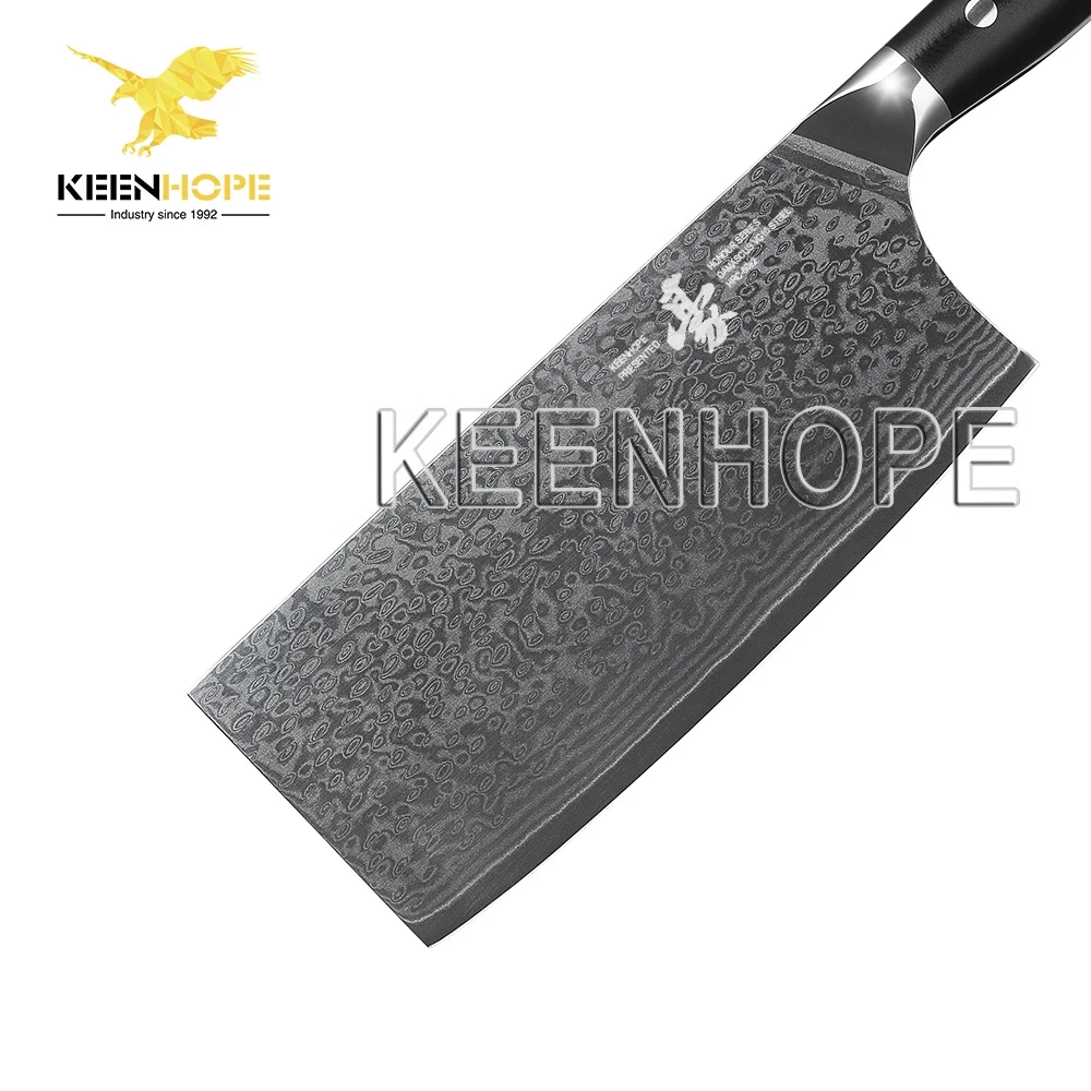 HEROISM- 67 Layers Damascus Steel With VG10 Core 7 Inch Chinese Cleaver
