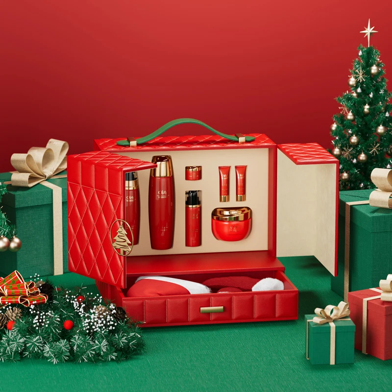 Luxury christmas eve box packaging christmas clear for women gift box cosmetic set gift christmas gift box advent calendar