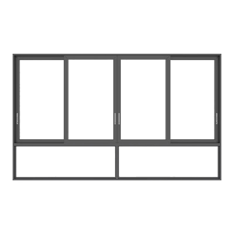 American Style powder coated aluminum veranda grill design sliding window customized double glass slide windows