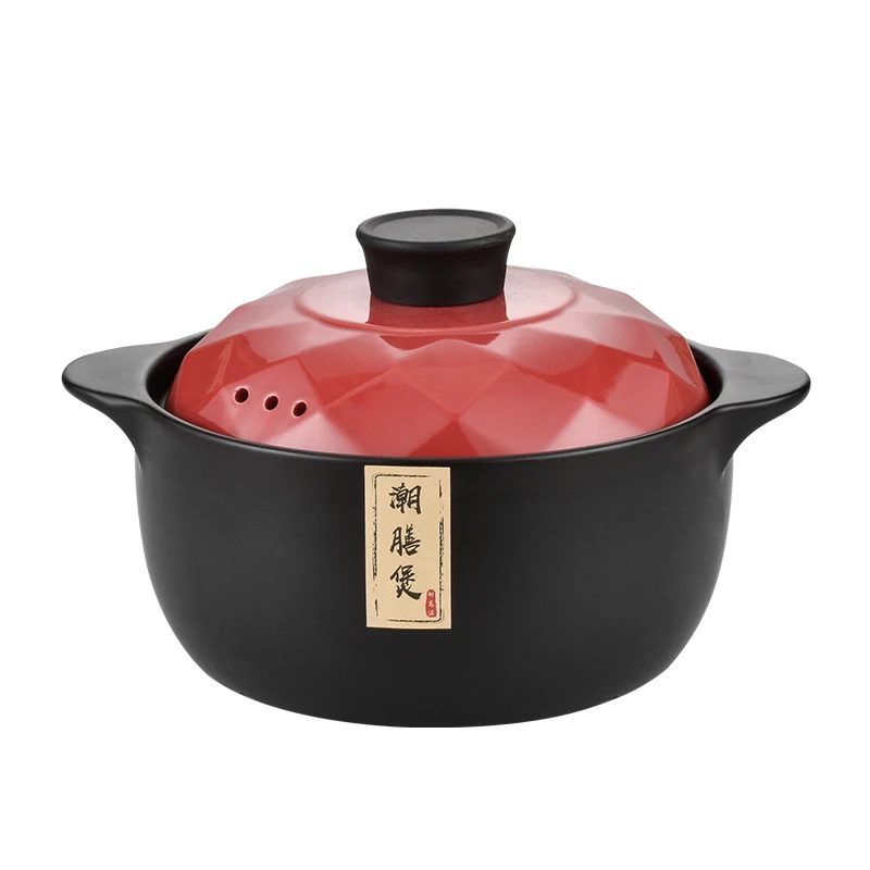 RONGYE ceramic pot heat resistance cooking pot induction-gas-stove safe soup cooking pot