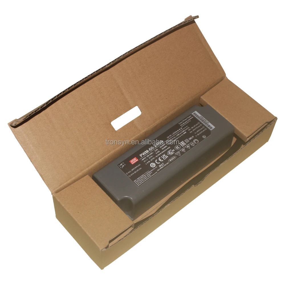 Meanwell Authorized PWM-60-24DA Constant Voltage LED Driver 24V 60W For LED Strip Lighting And Industrial Lighting