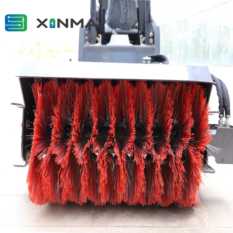 Made in China Snow Plow Electric Angle Sweeper Broom Skid Steer Loader for Dust Remove Debris Cleaning