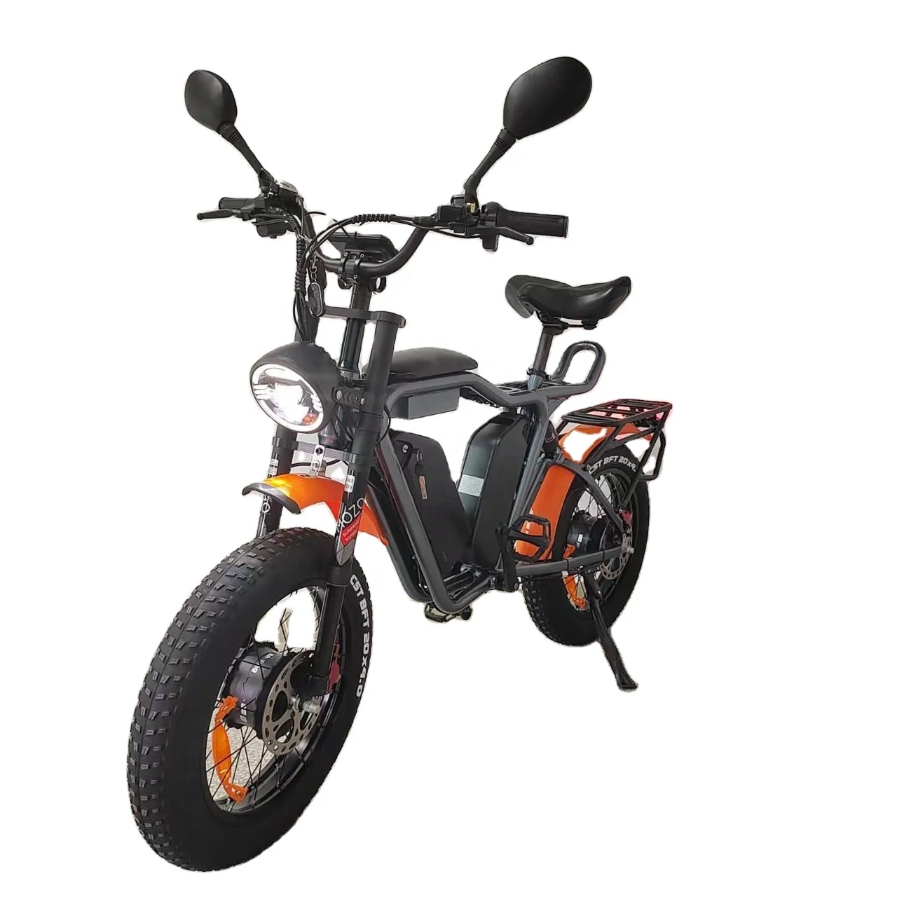 Двойной двигатель, 2000 Вт, бренд Bafang, Двойной аккумулятор 44Ah52V, полный подвесной гидравлический тормоз, алюминиевая рама для шин, электрический велосипед