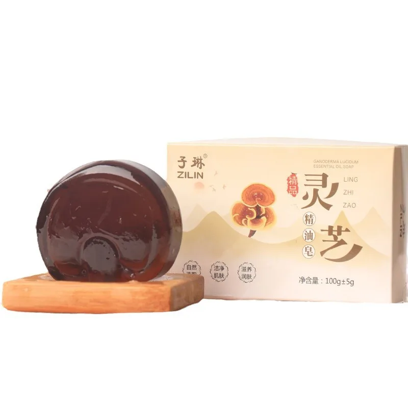Wholesale Traditional Chinese Herbal Whitening Soap with Ganoderma Lucidum Reishi Extract for Body Bath and Face Wash