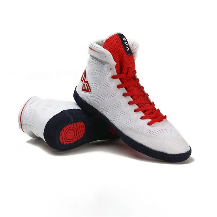 
High Top Breathable Non Slip Wrestling Shoes Custom Boxing Shoes 