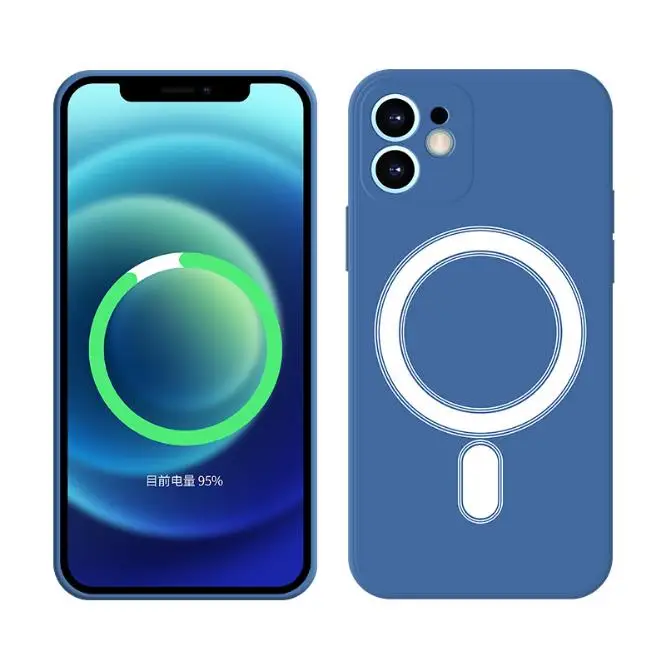  Официальный Оригинальный чехол для i Phone 12 Pro Mag безопасный с беспроводной зарядкой жидкий силиконовый