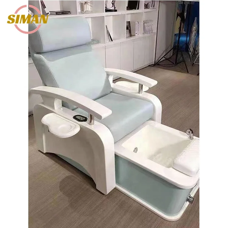 Siman Pedicure chair With Vibration Massage Removable Armrest Wholesale Professional Spa Equipment Pipeless Manicure Lash Bed