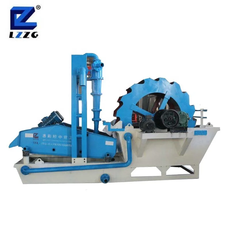 The China first brand LZZG new tech portable mini silica sand washing plant small sand washing machine