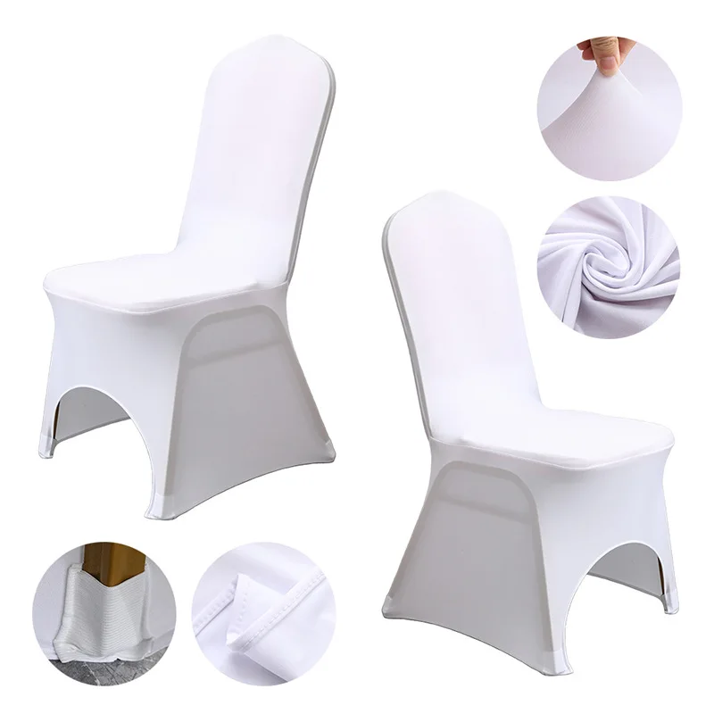 Cheap Stretch Spandex White Chair Covers for for Hotels Restaurants Wedding Banquet Party