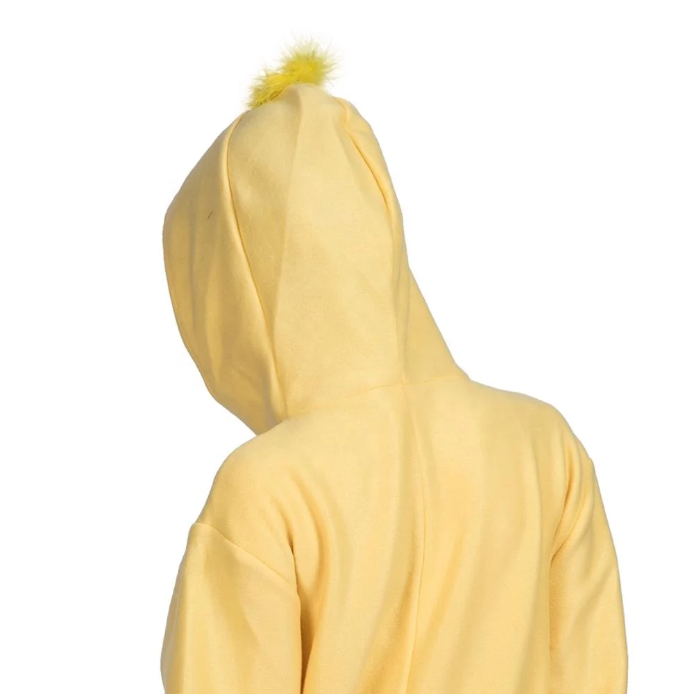 Cute women cosplay jumpsuits chick yellow mascot costumes for carnival evening Halloween fancy dress