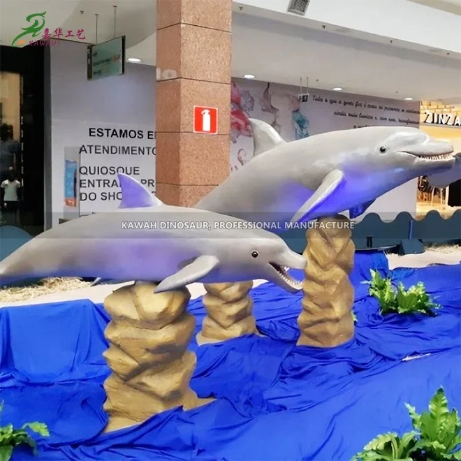 Robotic Marine Animal Animatronic Dolphin Customize Dolphin Statue for Water World