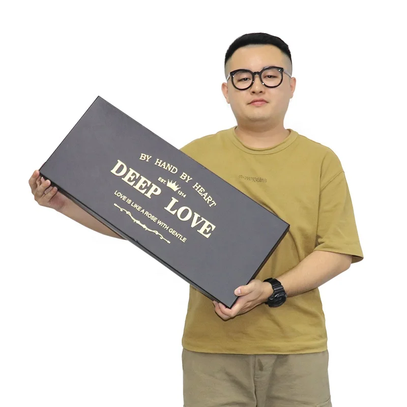 
Wholesale Custom Luxury Cardboard Deep Love Rectangle Heart Roses I LOVE YOU Mom Gift Box For Mothers Day Flower Boxes 