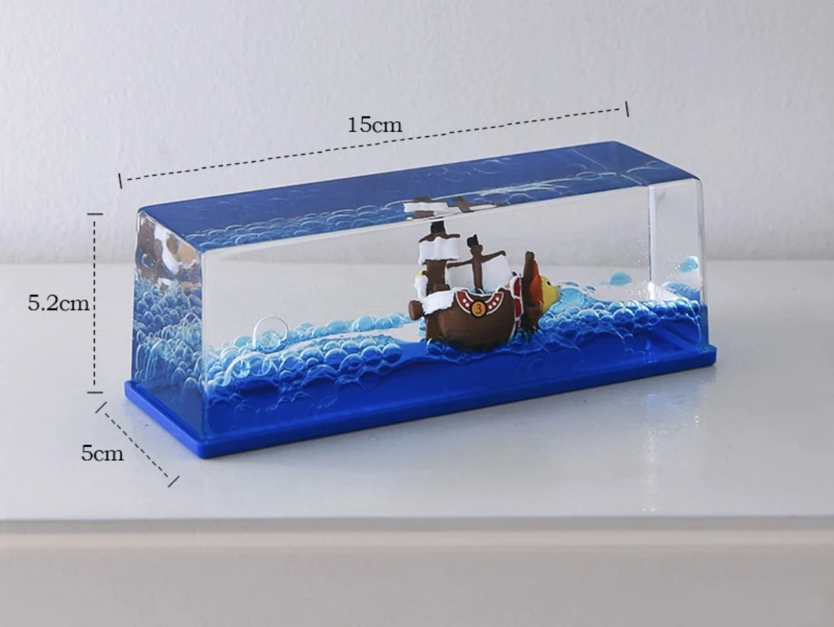 Creative Acrylic Floating Cruise Ship Ornament Liquid Paperweight Desk Toy Unique Iceberg Boat Shape Knick-Knacks