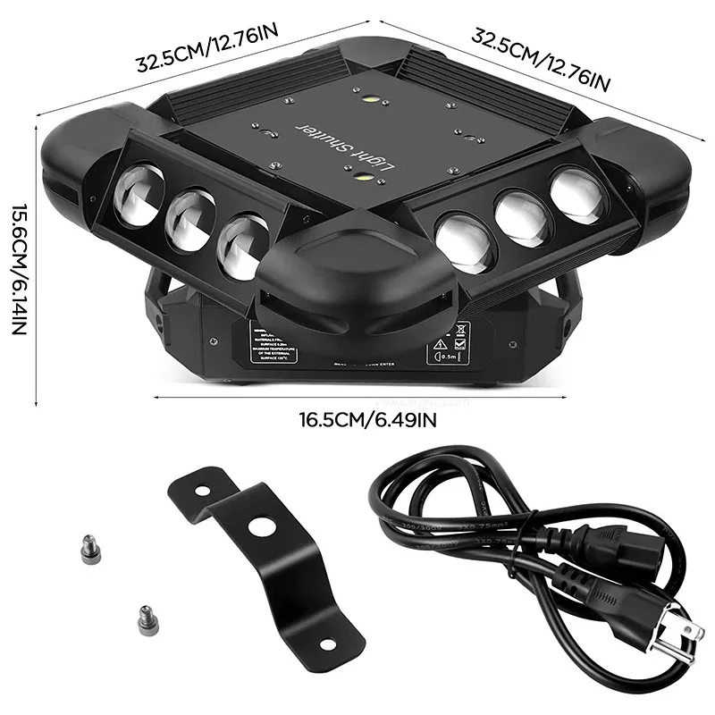 12pcs *10W DMX512 Stage Moving Head Lights Rgbw 4 In 1 Laser Strobe Light For Disco