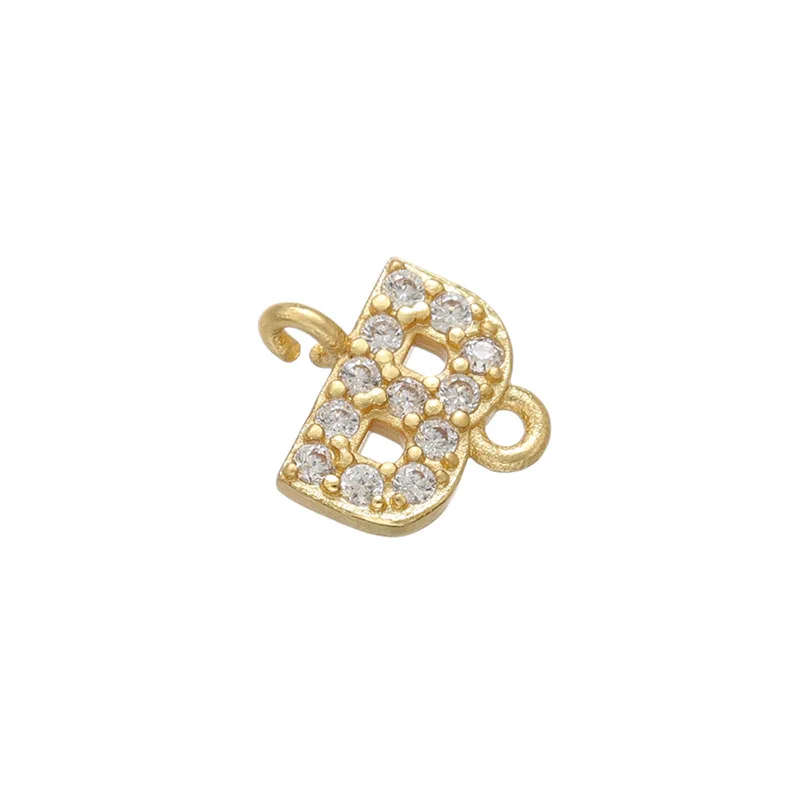Новый дизайн ювелирные аксессуары Мода Латунь Циркон 18K Настоящее позолоченное письмо кулон