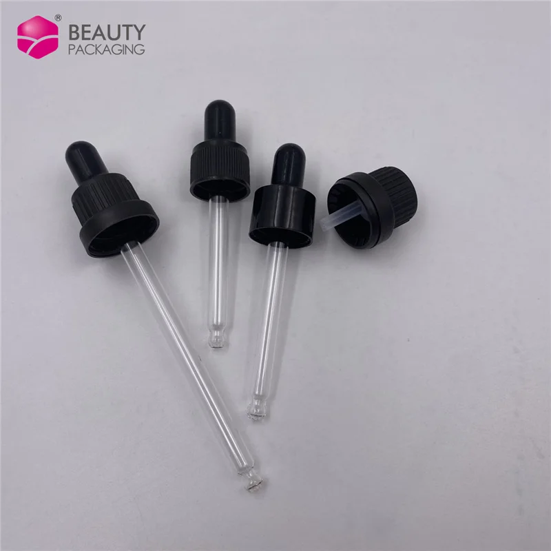 18mm Black  White Essential Oil Bottle Cap With Orifice Reducer Plug