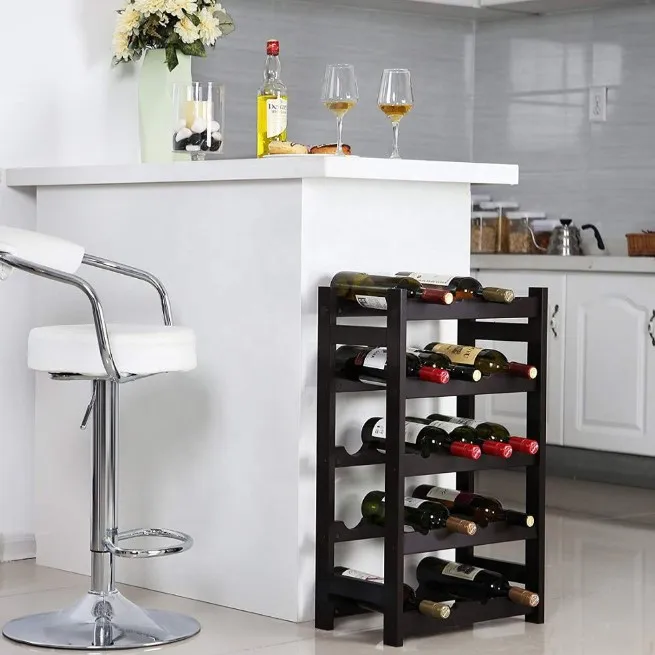 2020 new Amazon hot sale convenient bottle hanging wine glass storage rack On the ground