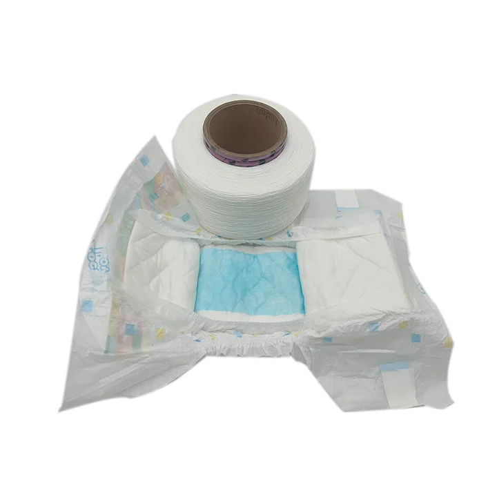 Wholesale A Grade Spandex Yarn of Diaper Elastic Waistband 620D 720D Diaper Raw Material Spandex Yarn