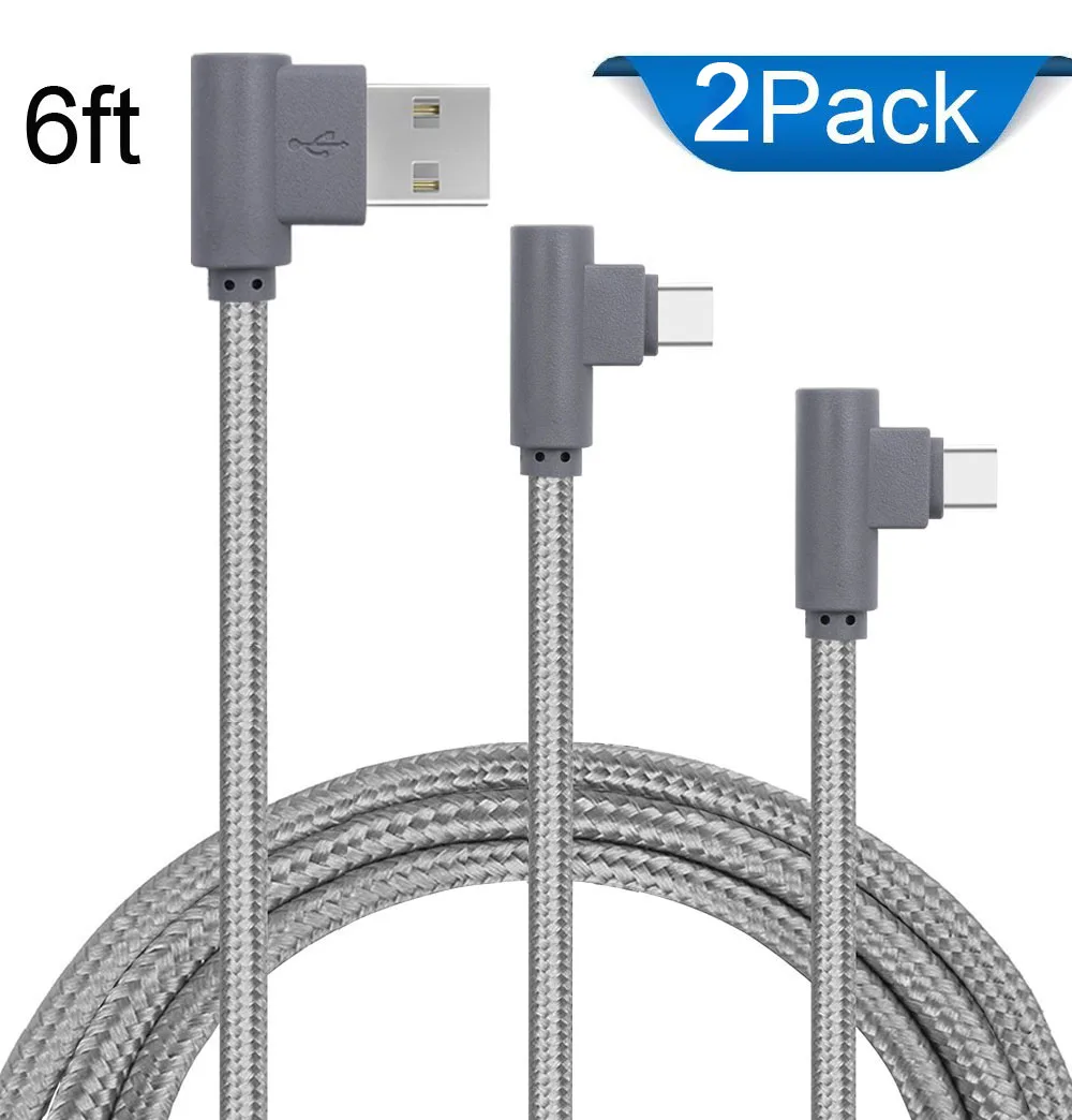 90 Degree Right Angle Elbow Power Bank Fast Charging USB 2.0 3.0 To Type C Charger Cable 3A 5A For Computer Mobile Phone