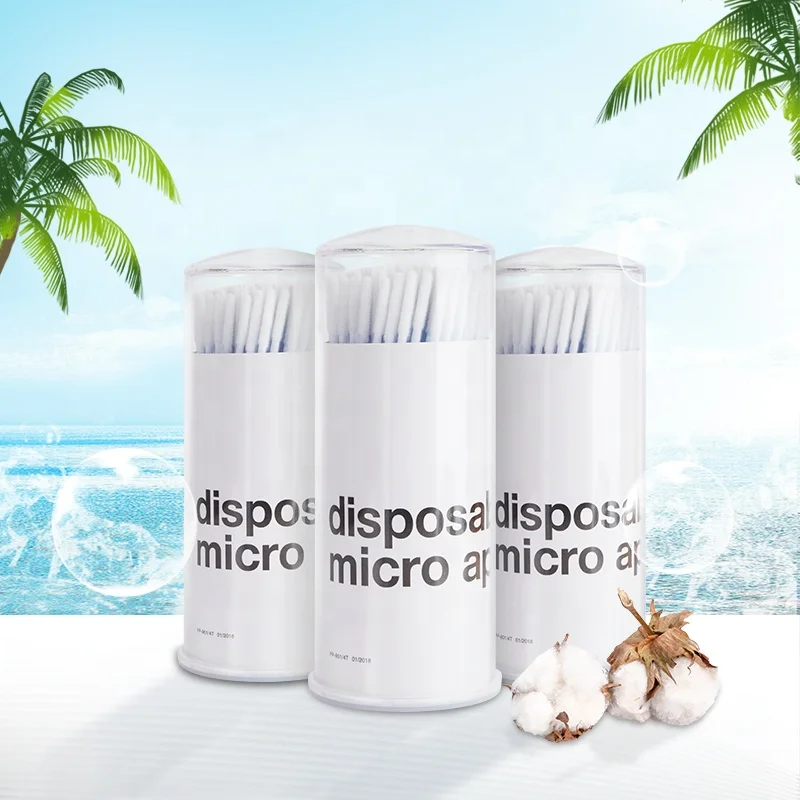 Micro Applicator Brush Disposable Lash Stick For Extension Makeup Application Cotton Swab