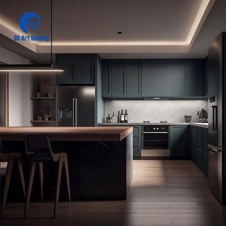 DS Modern Modular Kitchen Cabinets European Style Lacquer Kitchen Designs Made In China Manufacturing