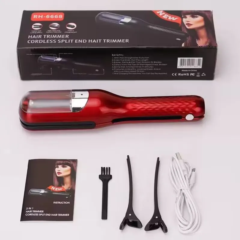 High quality Cordless Dry Damaged Hair Cutting Remover Electric Split End Trimmer for Women