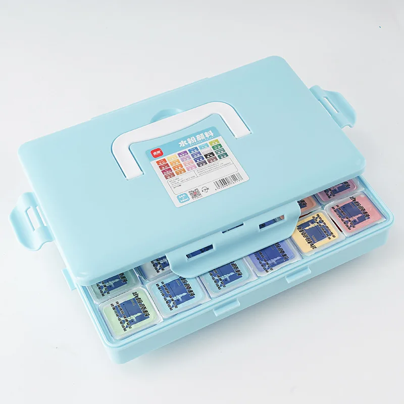 Высоконасыщенный, Быстрая отправка, Заводская поставка, подвесная коробка, Набор 24 цветов, желе, гуашь, набор красок