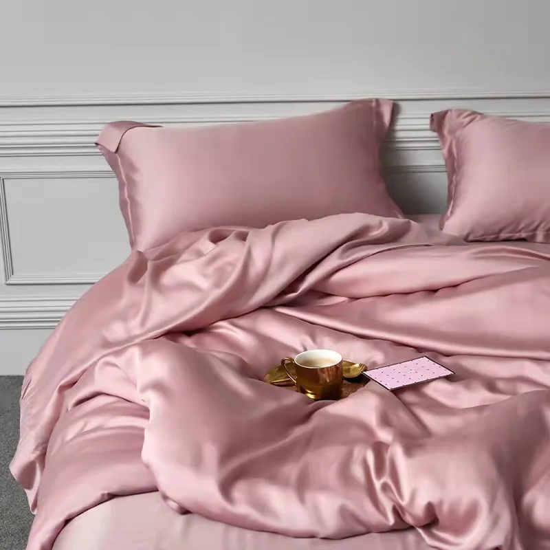 4 PC Duvet Cover Set Bamboo Eco Friendly Wrinkle Free Sheets Machine Washable Silky Soft Hotel Bedding Set