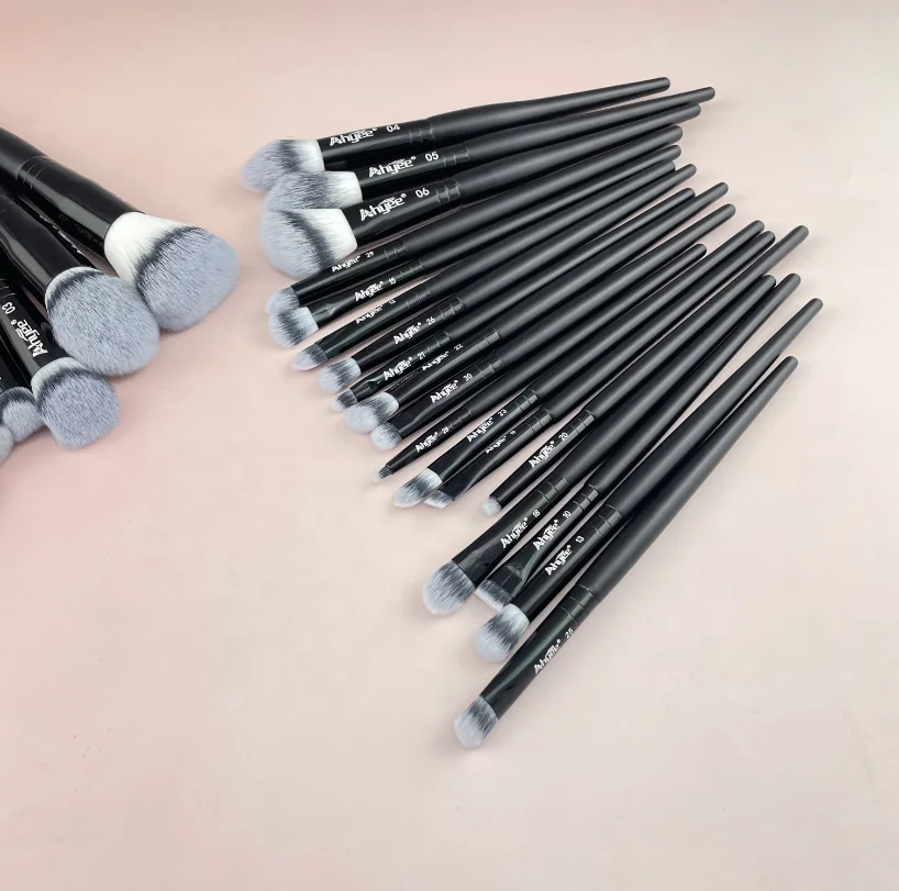 30 Makeup Brush Set Vegan Black Professional Private Label Beauty Synthetic Hair for Factory Price