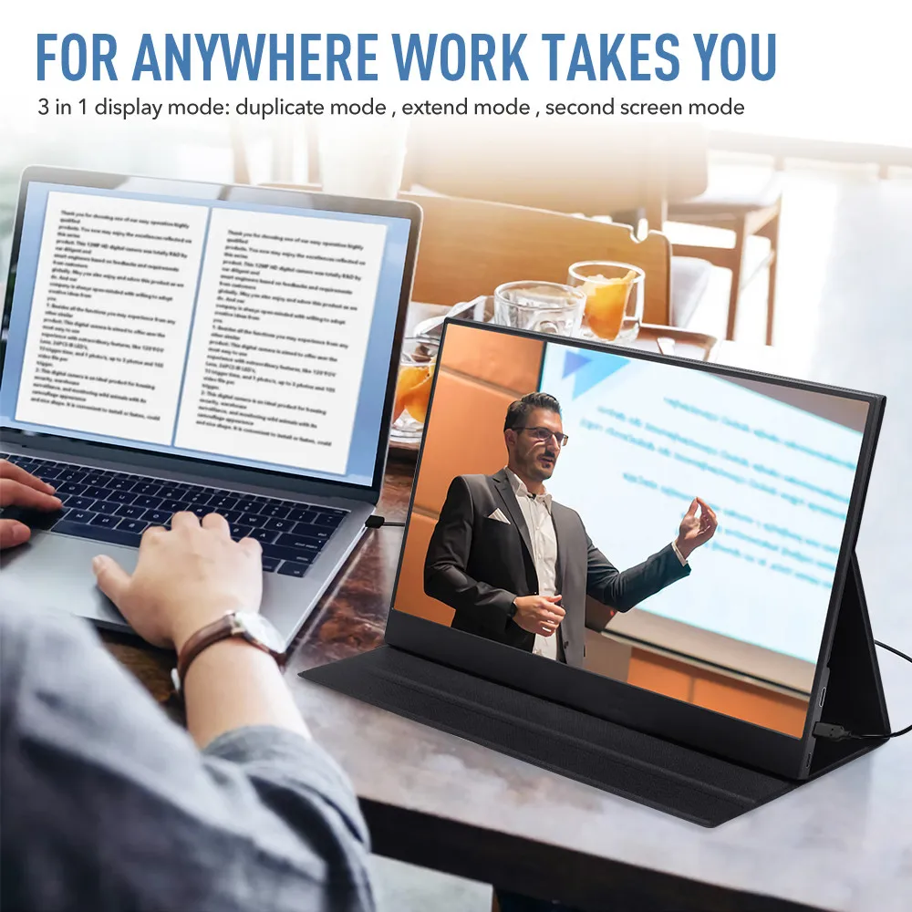 شاشة محمولة بحجم 15.6 بوصة بتقنية IPS UHD 4K لأجهزة الكمبيوتر المحمول Xbox PS4