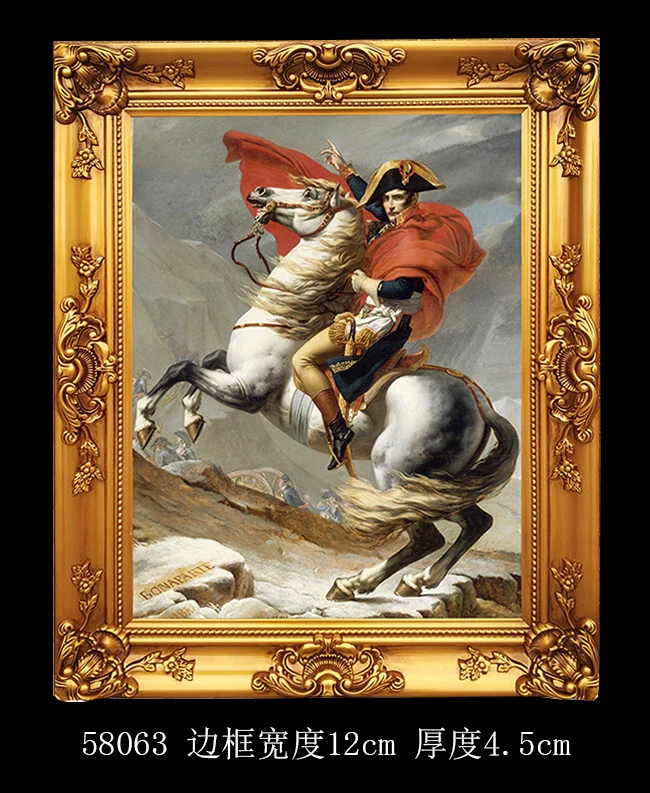 Custom Gold Color Baroque Style Solid Wood Carved Frame For Wall Decorative Vintage Big Mirror Frame