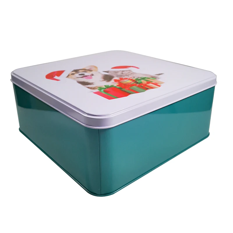 Custom Pet Tin Cases Dog&Cat Design Metal Container For Gift Boxes