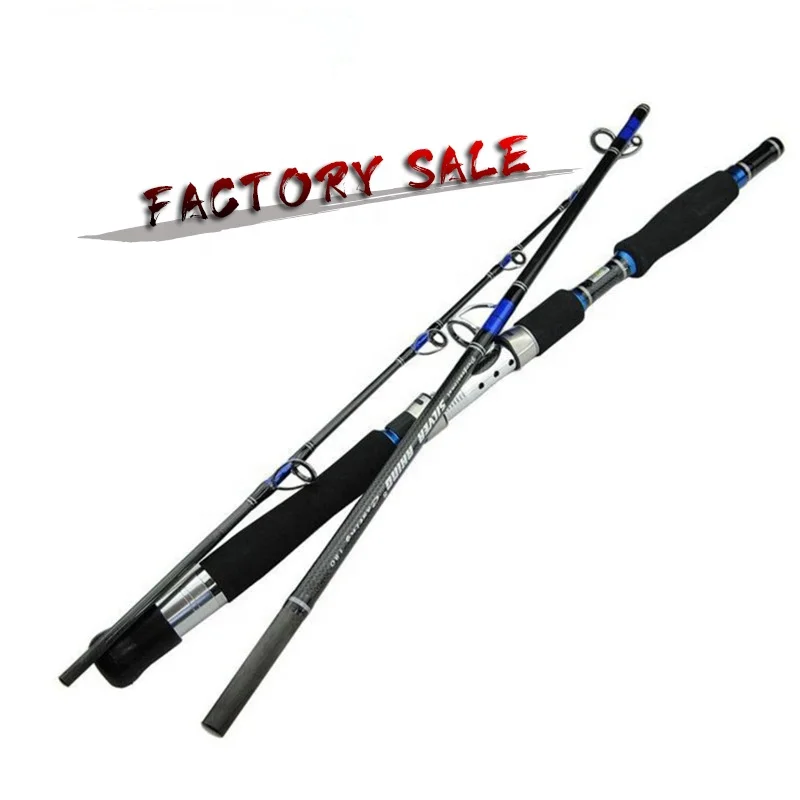 Wholesale price big game fishing rods 3 sections high carbon saltwater trolling fishing rod boat rod