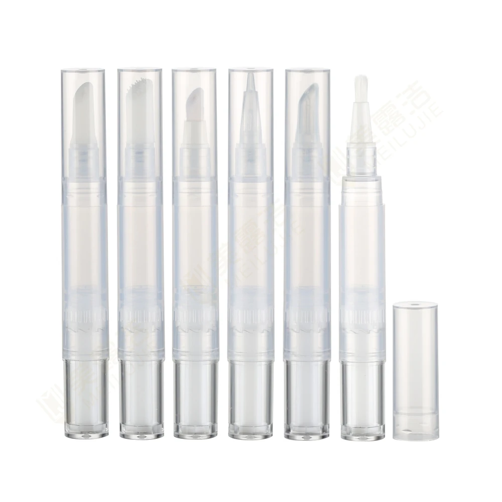 Stock100pcs 4.5ml empty tube Cuticle Nutrition Oil pen Liquid Lipstick pen Empty Twist Cosmetic Pen with brush