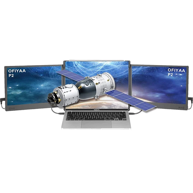 Портативный трехэкранный ноутбук, трехэкранный монитор, портативный трехэкранный ноутбук