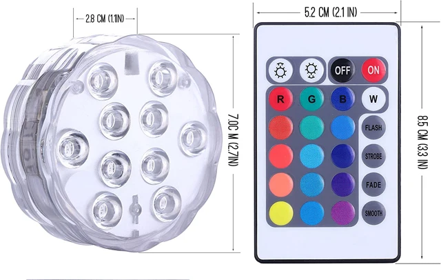 7CM13 lamp beads wireless remote control diving lamp swimming pool Underwater Waterproof RGB 13 LED Submersible Lights