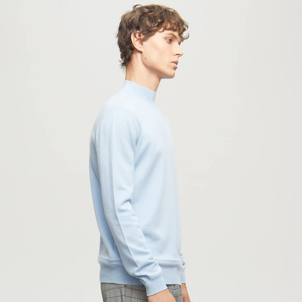 Customized Cashmere O Neck Long Sleeve Pullover Knitted Sweater Jumpers Cashmere Wool