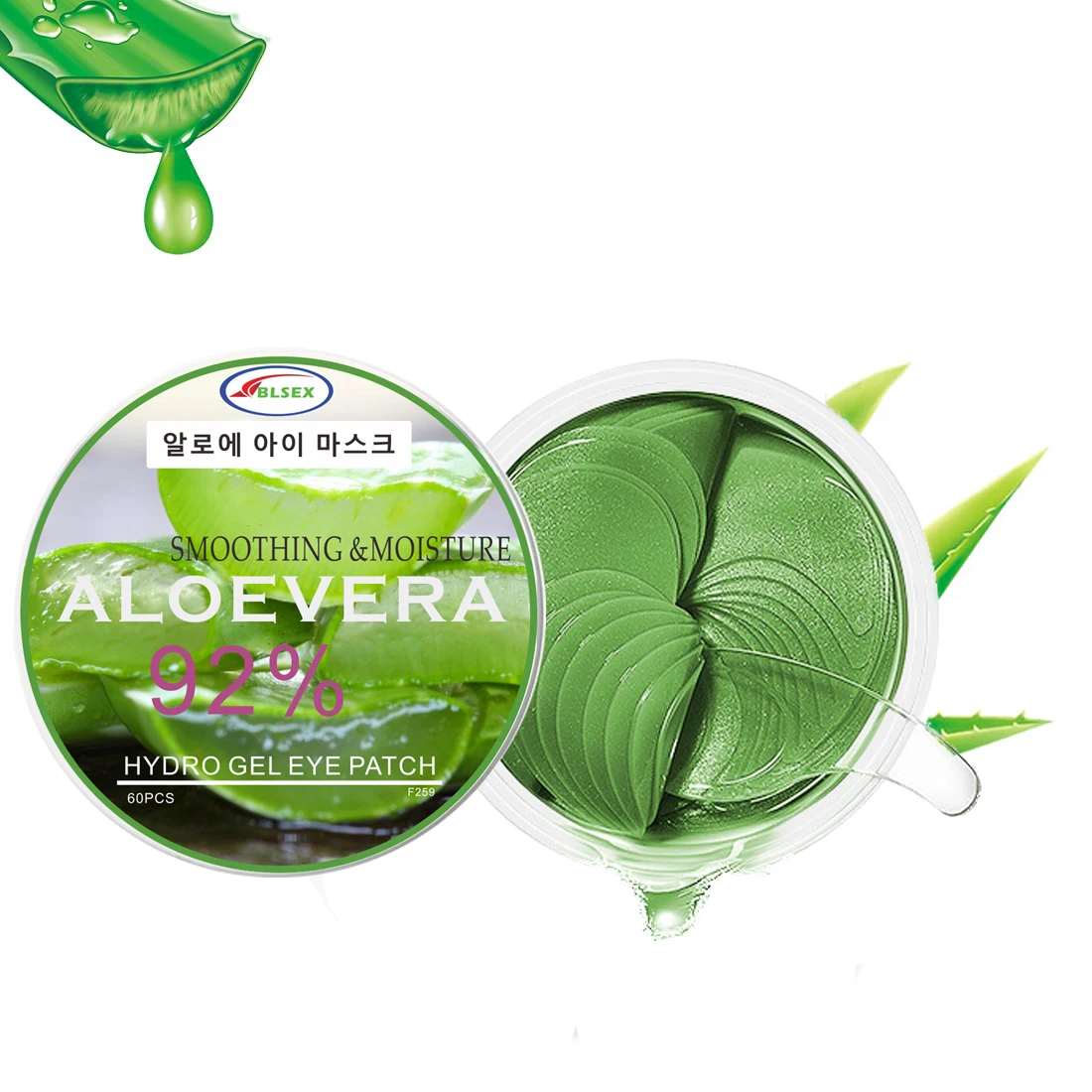 BLSEX Aloe Eye Mask Under Eye Collagen Face Skin Care Hyaluronic Acid Gel Anti Wrinkle Aging Remove Dark Circles Eye Bag