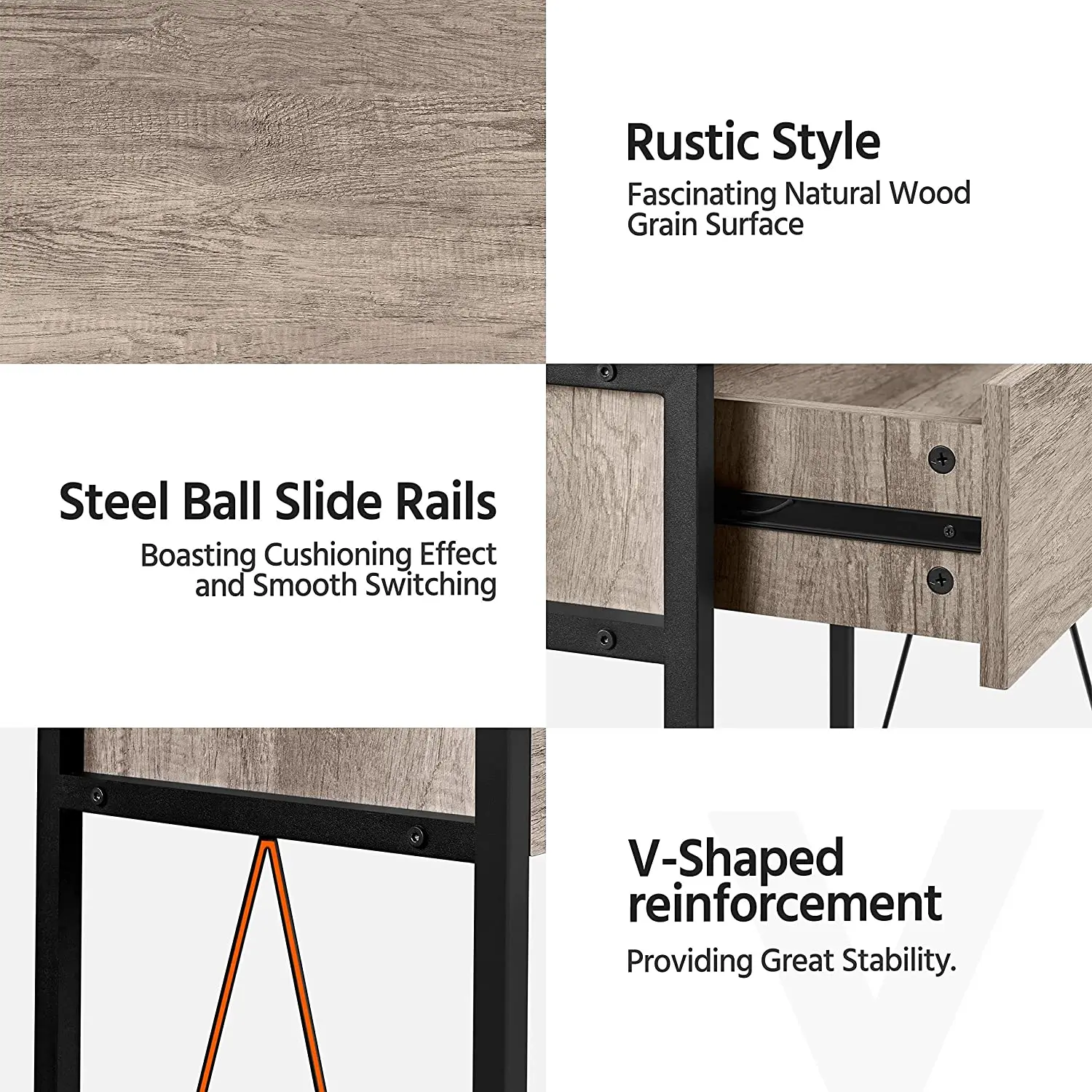 Industrial rustic antique narrow hallway entryway living room furniture metal wooden console table