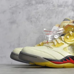 Wholesale Top Quality Genuine Leather With Original Logo box Sail OW shoes AJ  5