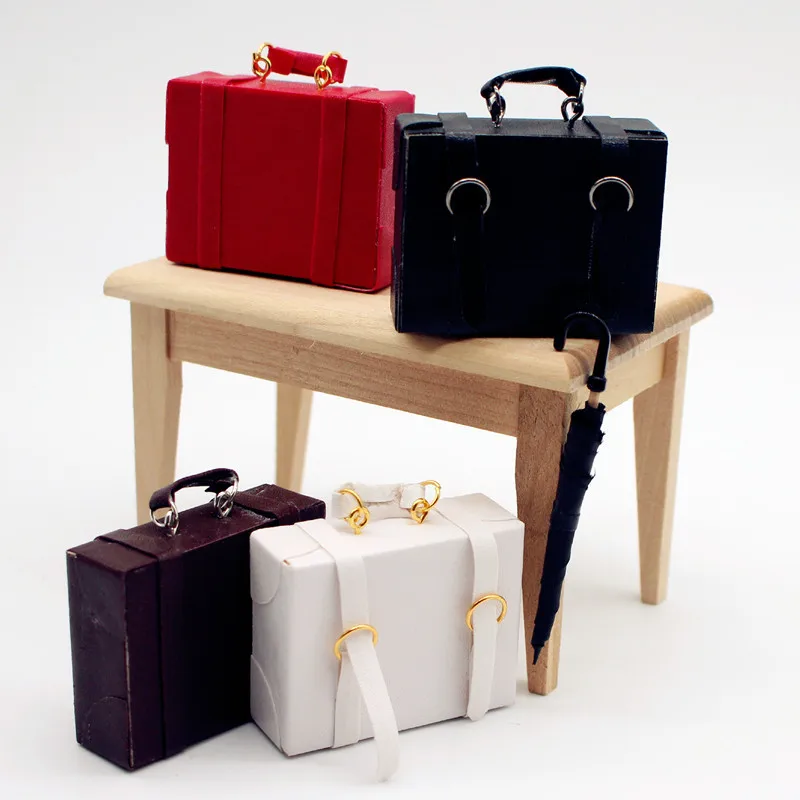 Кукольный дом имитация чемодана портфель мини-модель diy Сумочка миниатюрные украшения