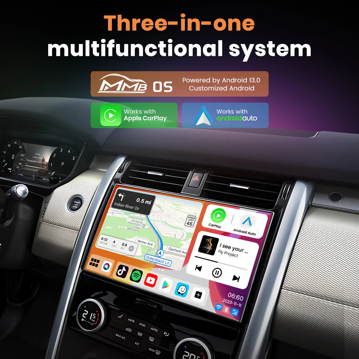 Joyeauto MMB Qualcomm 6125 AI Box Wireless Carplay Android13 Youtube Netflix Plug and Play Portable Carplay Adapter