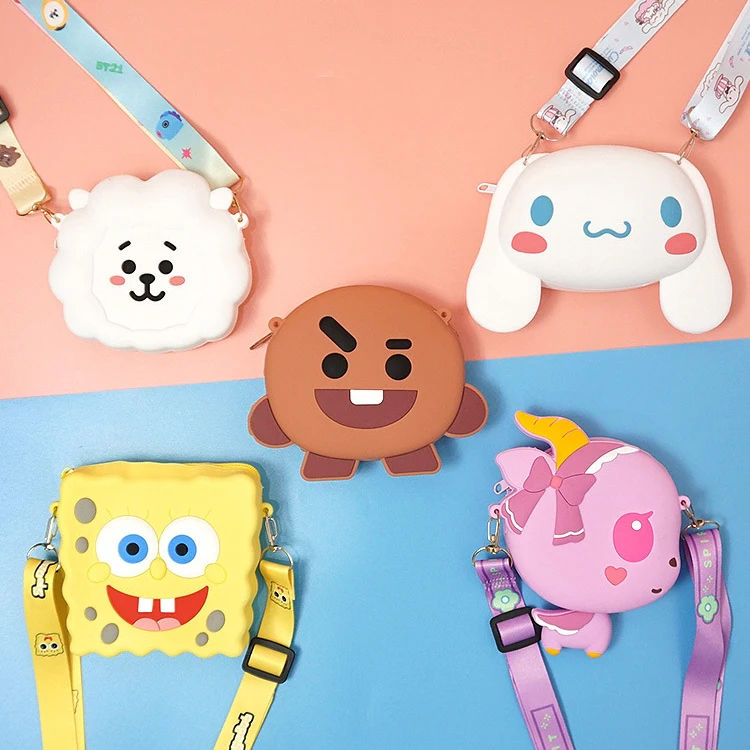 3D Lovely Cartoon Cute Little Girls Purses and Handbags Mini Coin Purse Toddler Kids Wallet Crossbody Bag