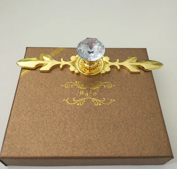 Manufacturers wholesale new zinc alloy handle drawer handle cabinet acrylic Zinc Gold handle 165mm