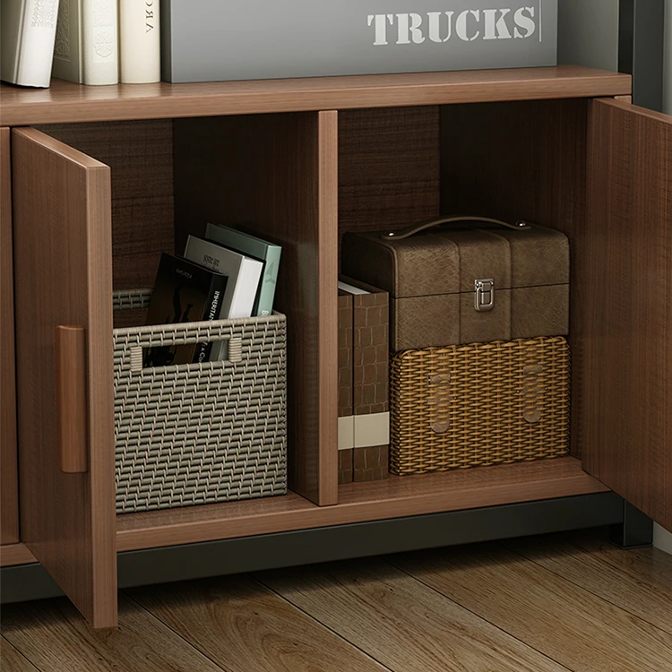 Wholesale Modern Metal 4-tier Living Room Furniture Bookcases Home Office Industrial Storage Racks Bookshelf